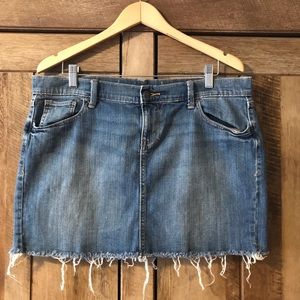 Blue Jean Mini Skirt, Size 14